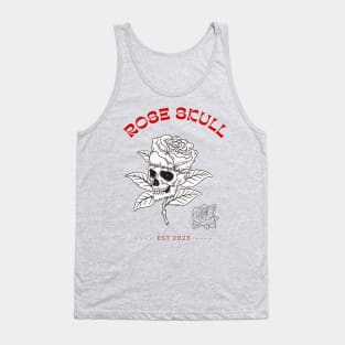 rose skull Tank Top